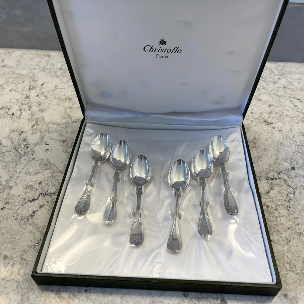 Vintage Christofle‎ Paris set of 6 teaspoons